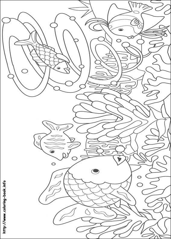 Rainbow Fish coloring picture